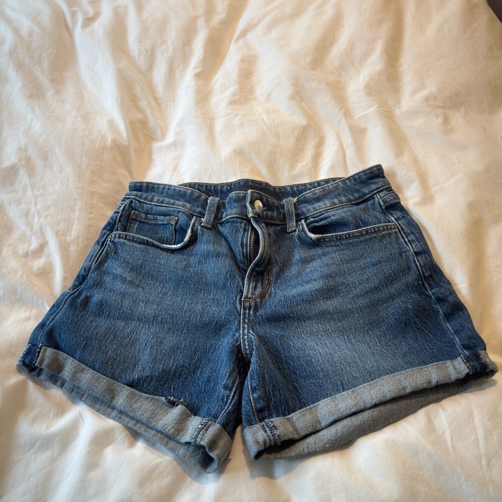 Joe's Jeans Medium Blue Cuffed Denim Shorts